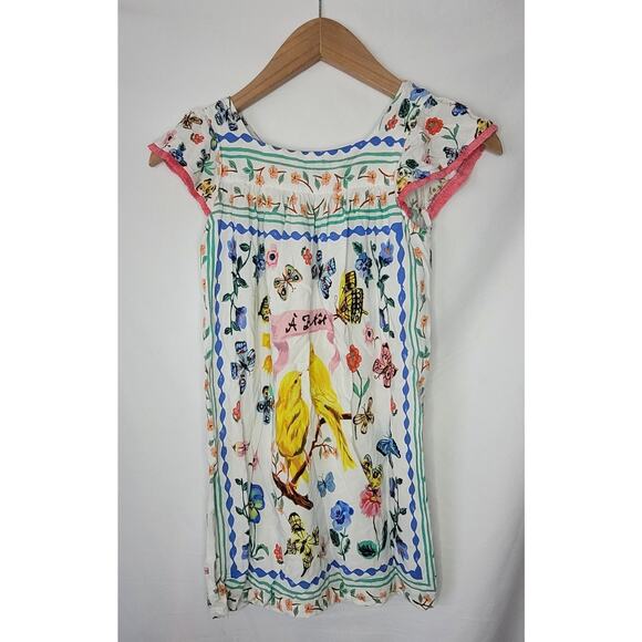 Nathalie Lete H&M- Girl's Floral bird dress- size 8/9 - Picture 1 of 6